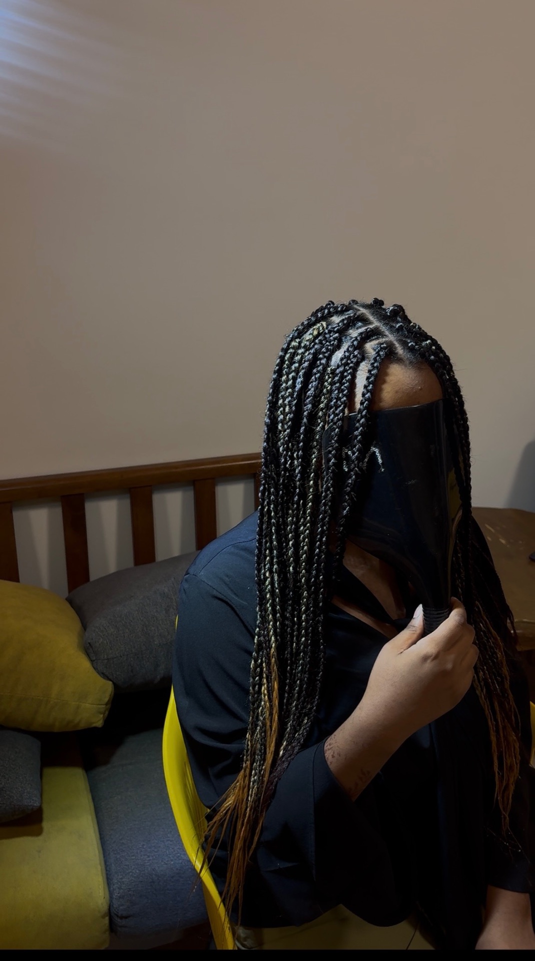 Medium knotless braids